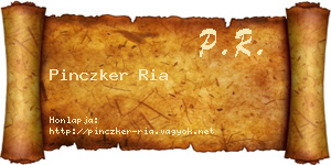Pinczker Ria névjegykártya